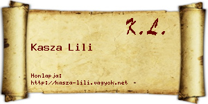 Kasza Lili névjegykártya